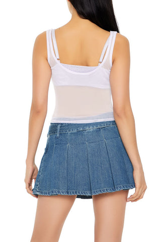 Mesh Rhinestone Combo Top