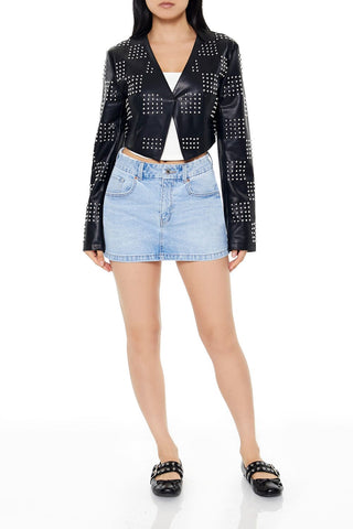 Studded Checkered Jacket