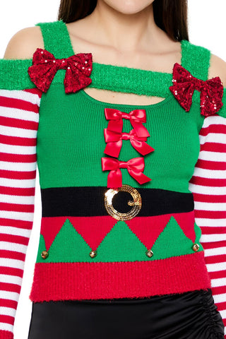 Elf Open-Shoulder Sweater
