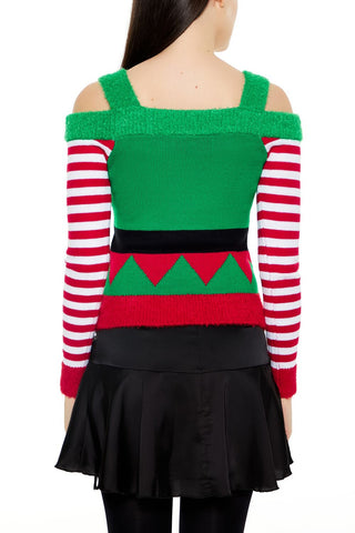 Elf Open-Shoulder Sweater