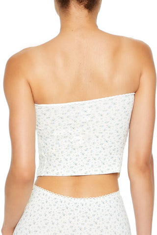 Seamless Floral Tube Top