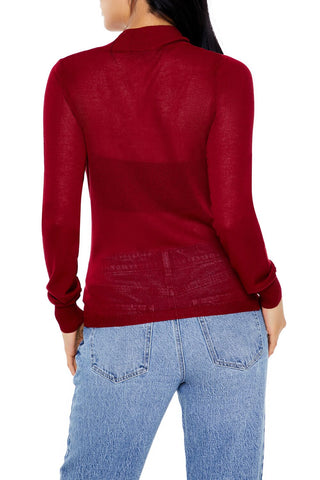 Fitted Mock Neck Sweater