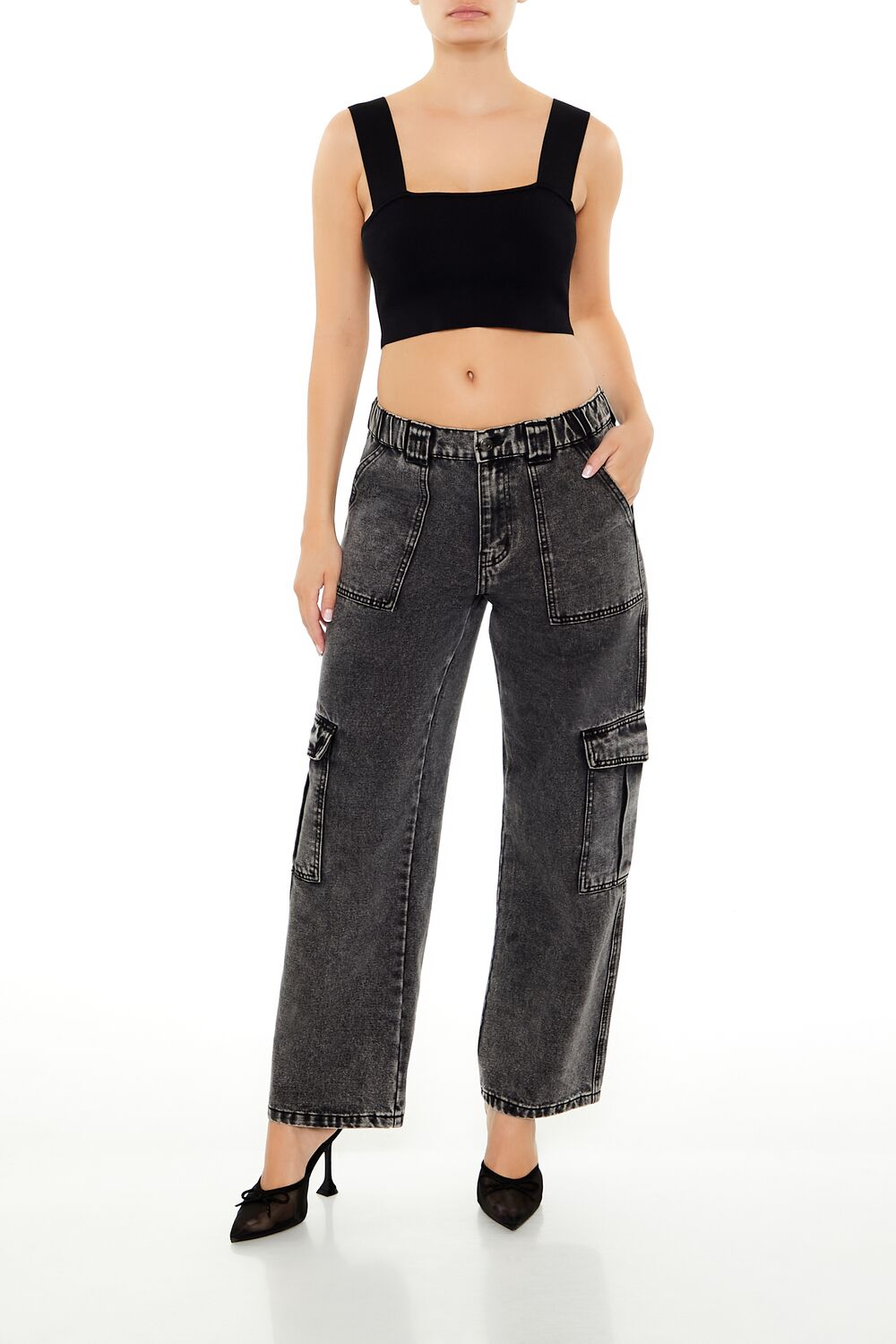  Forever 21 Sweater-Knit Crop Top - burgundy - Bonton