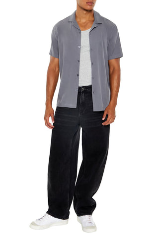 Rayon Cuban-Collar Shirt