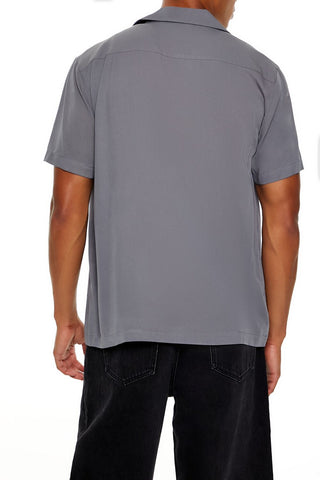 Rayon Cuban-Collar Shirt