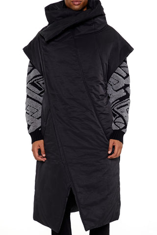 Longline Wrap Puffer Vest