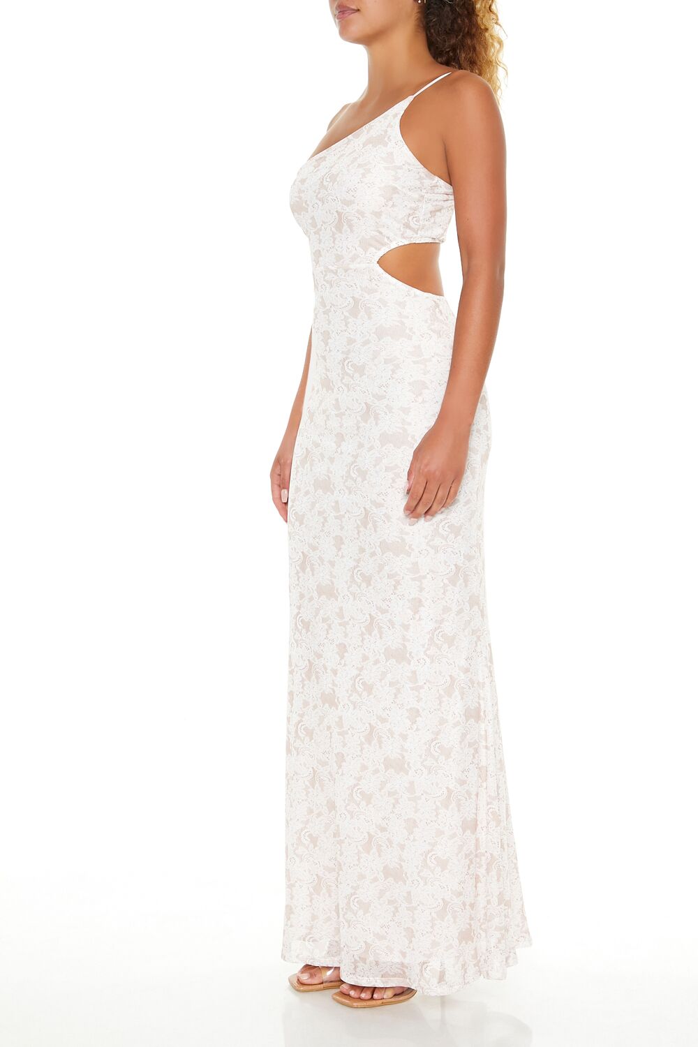 Forever 21 Floral Lace Cutout Maxi Dress