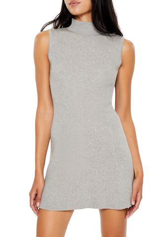 Mock Neck Mini Sweater Dress