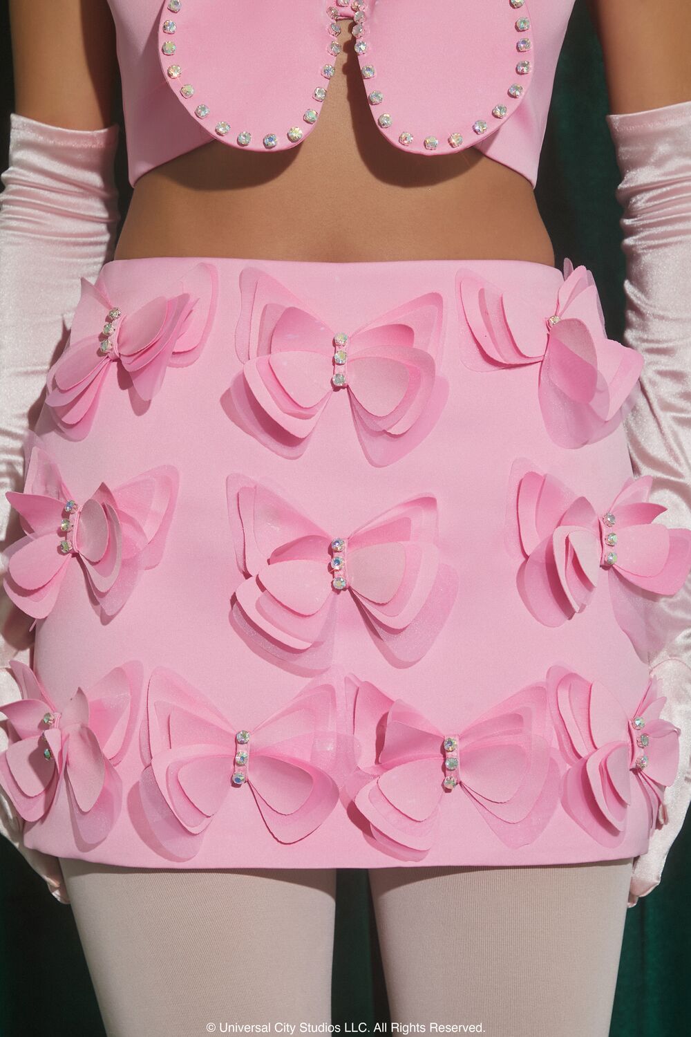  Forever 21 Wicked Butterfly Mini Skirt - pink - Bonton