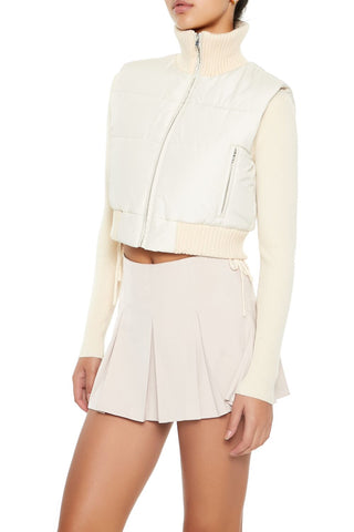 Quilted Cropped Puffer Vest