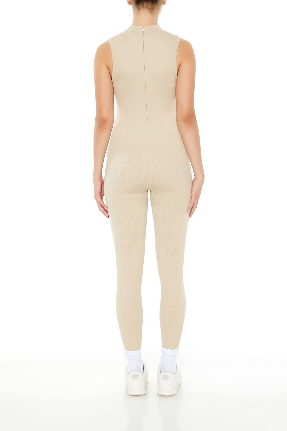  Forever 21 Sleeveless Mock Neck Jumpsuit - lilac-sheen - Bonton