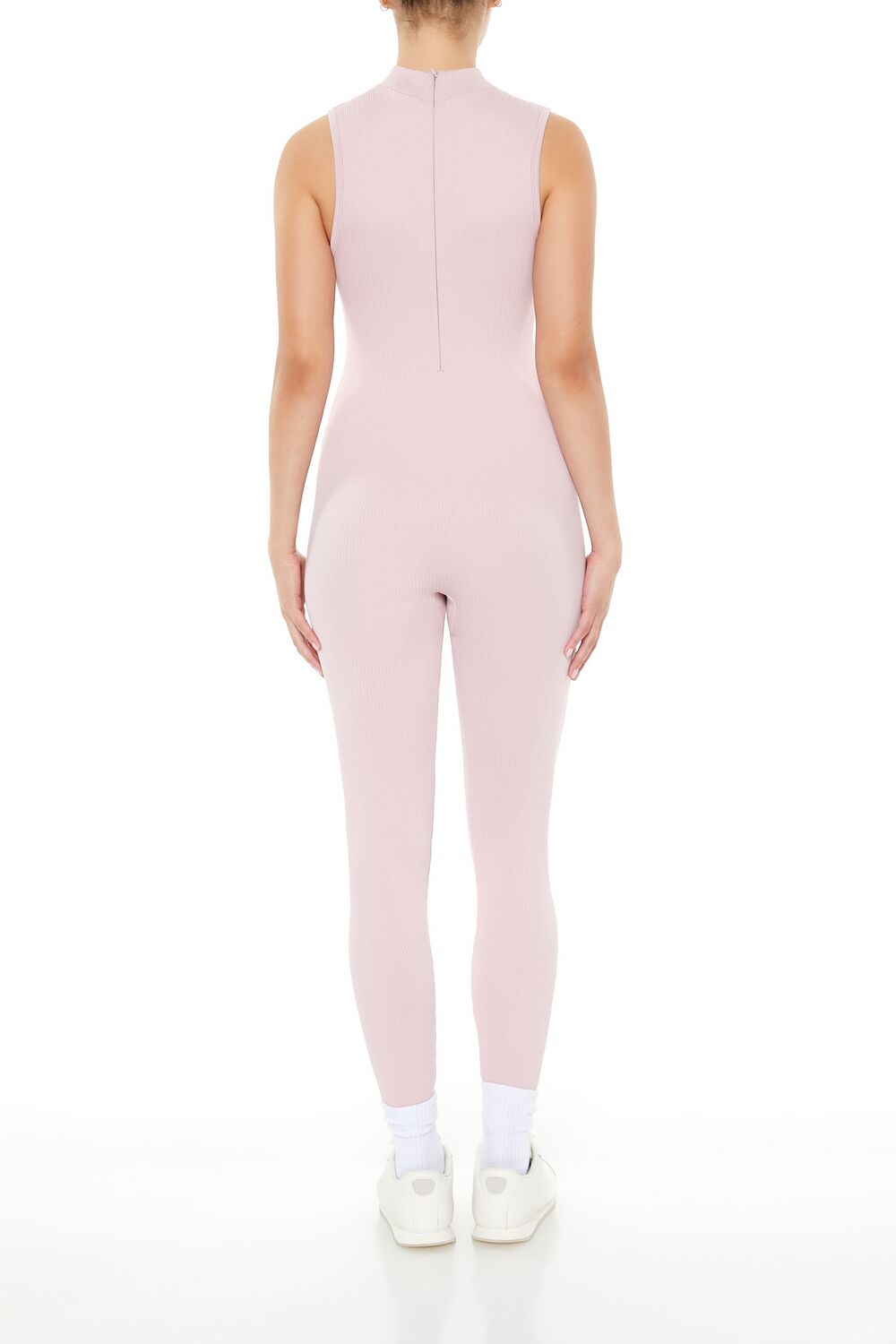 Forever 21 Sleeveless Mock Neck Jumpsuit - lilac-sheen - Bonton