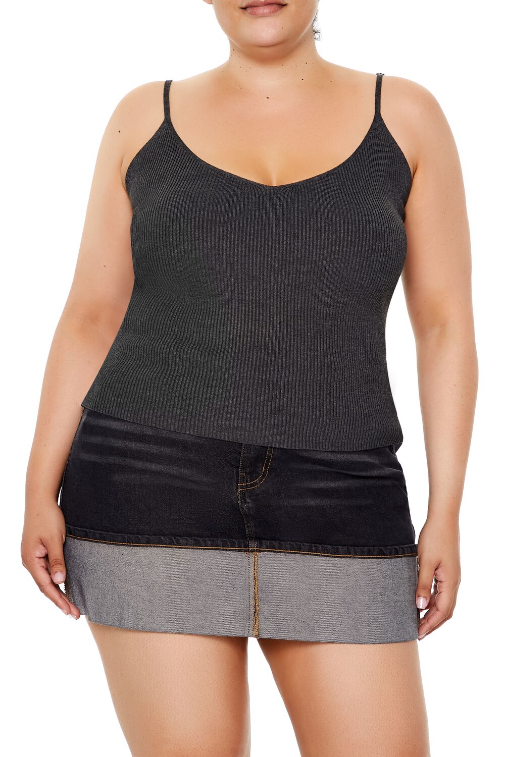  Forever 21 Plus Size Sweater-Knit Cami - cream - Bonton