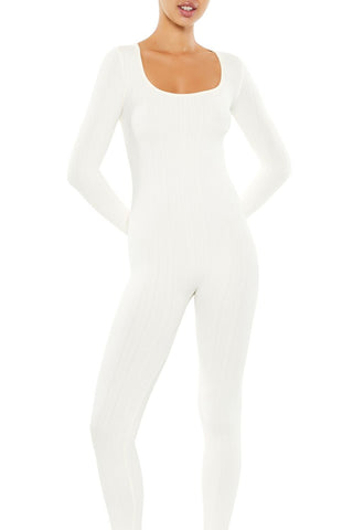 Scoop Ribbed Knit Jumpsuit