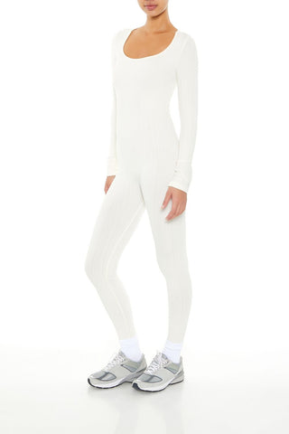 Scoop Ribbed Knit Jumpsuit