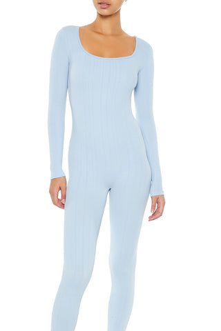 Scoop Ribbed Knit Jumpsuit