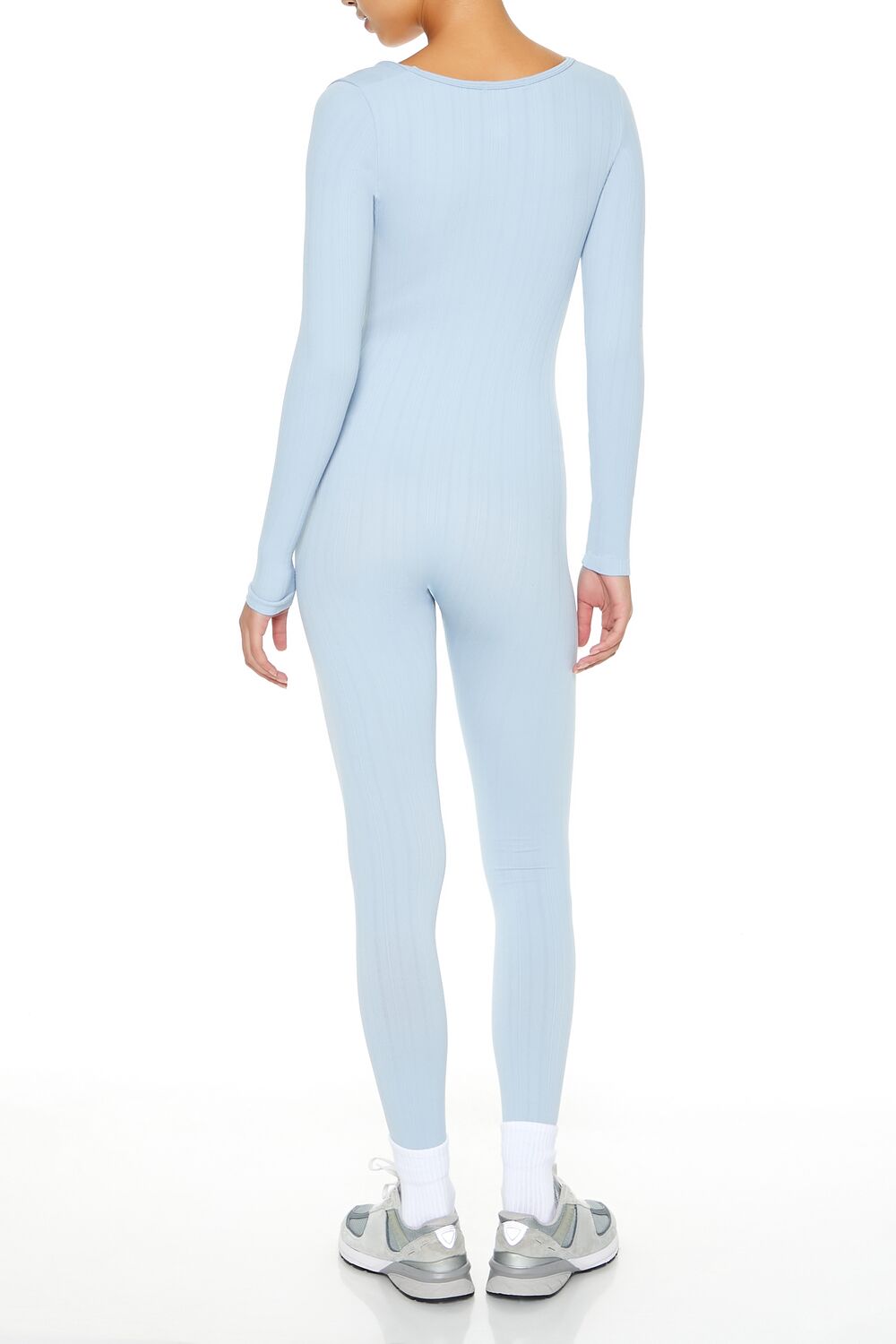  Forever 21 Scoop Ribbed Knit Jumpsuit - ivory - Bonton