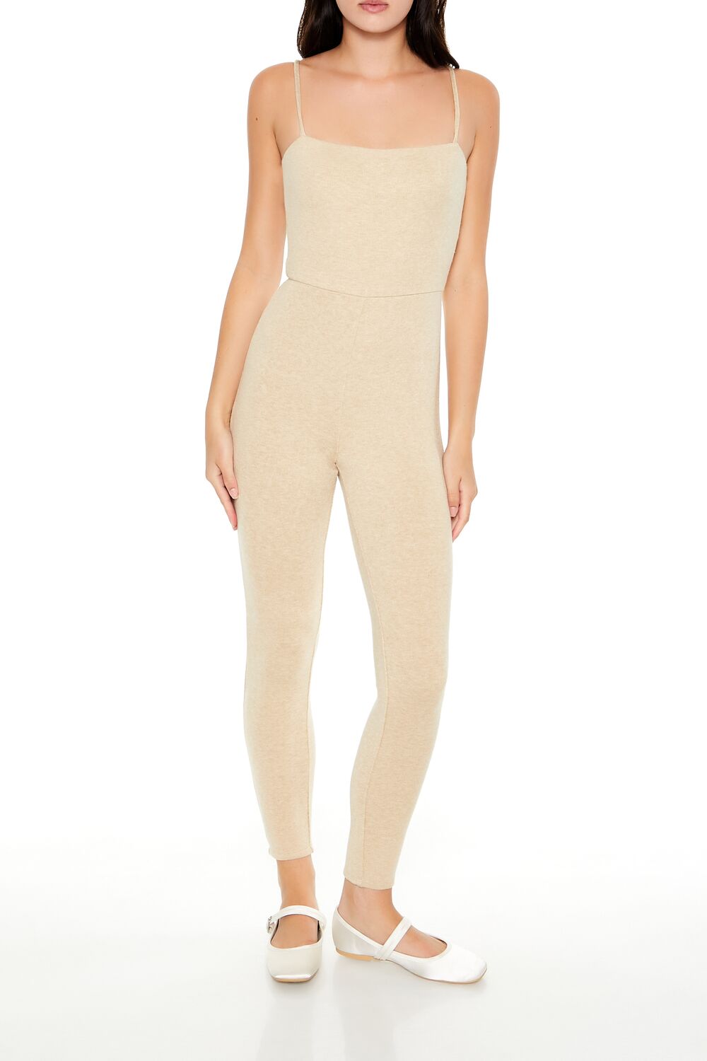  Forever 21 Fitted Cami Jumpsuit - oatmeal - Bonton