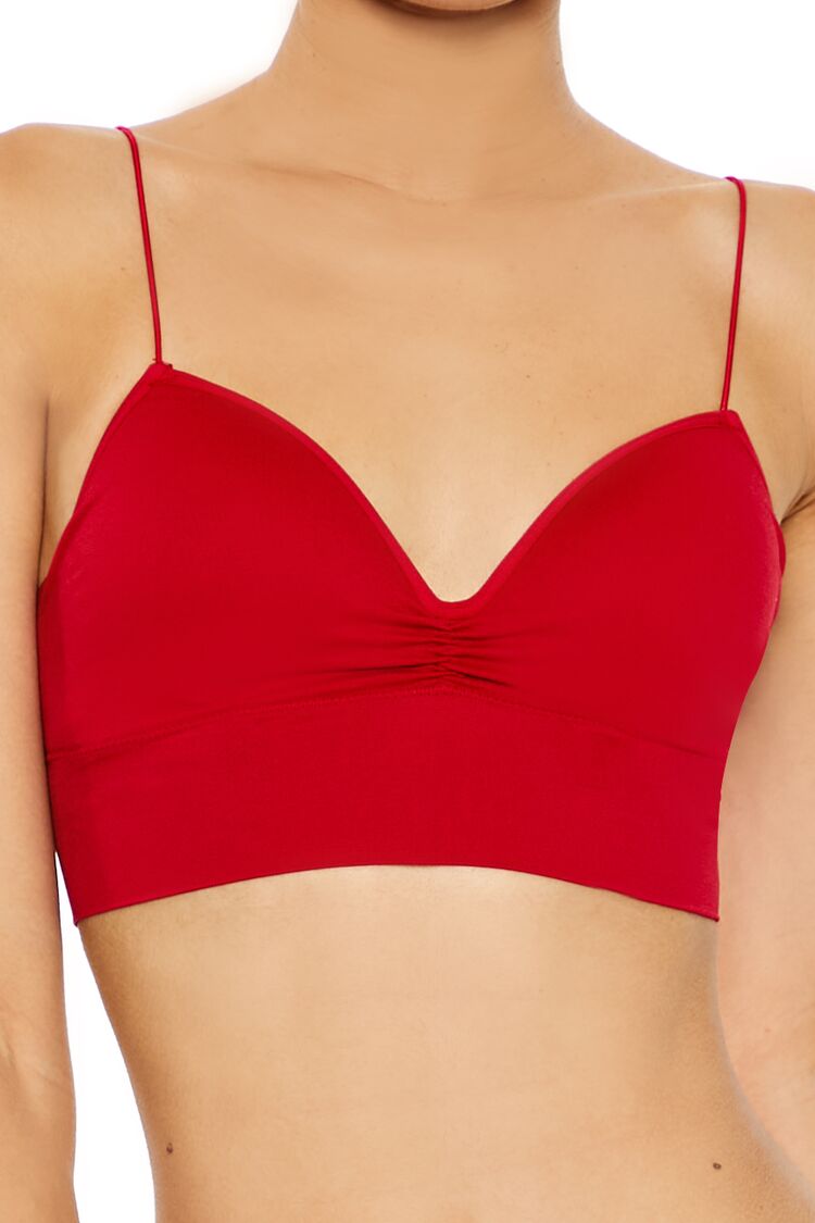  Forever 21 Seamless Sweetheart Bralette - dark-red - Bonton