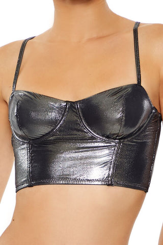 Metallic Lingerie Bustier