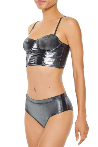 Metallic Lingerie Bustier