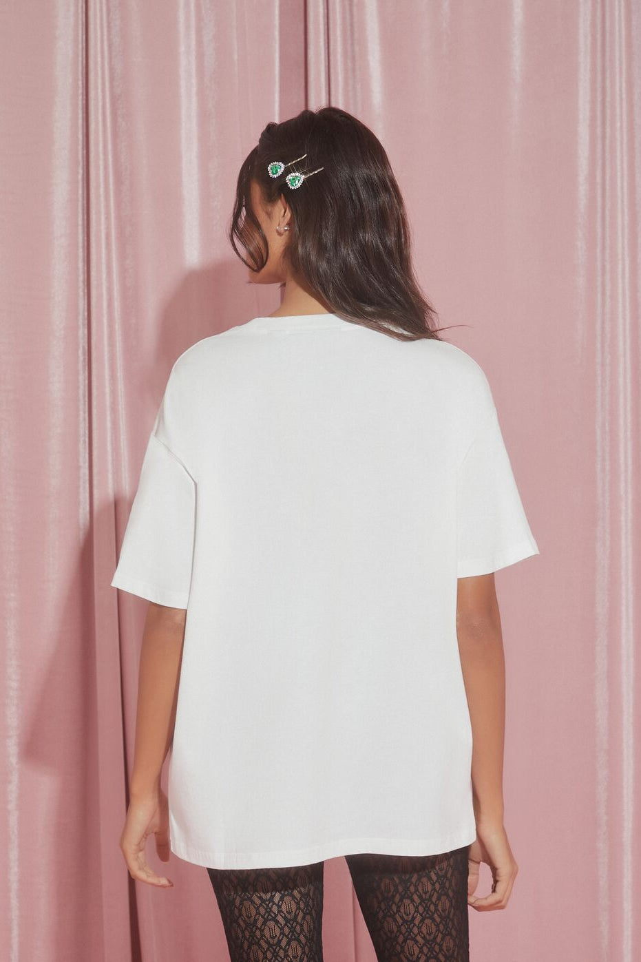  Forever 21 Wicked Faux Gem Tee - white multi - Bonton