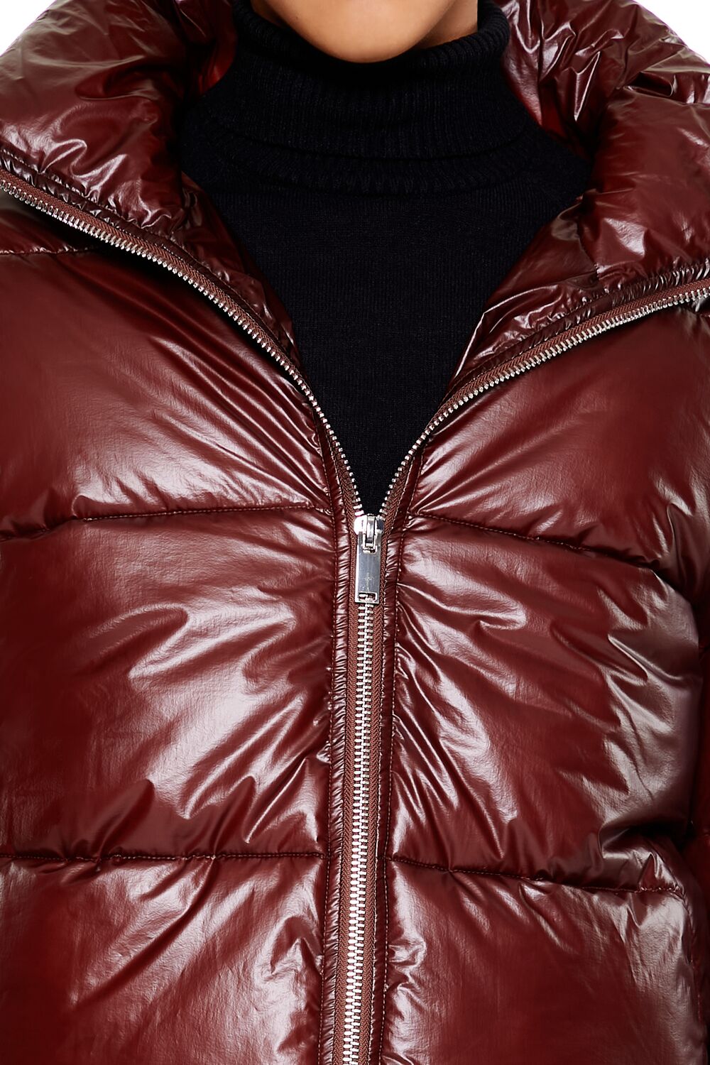  Forever 21 Heat-Reactive Puffer Jacket - cocoa-swatch - Bonton