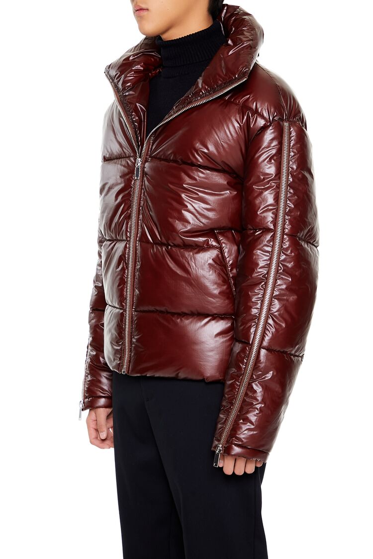  Forever 21 Heat-Reactive Puffer Jacket - cocoa-swatch - Bonton