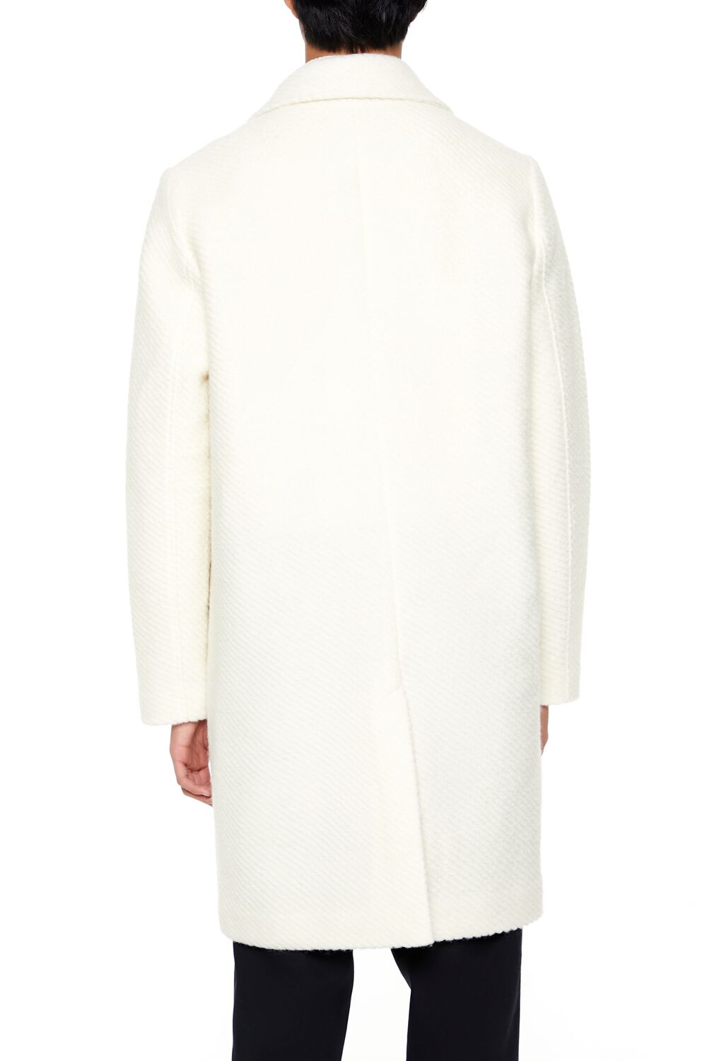  Forever 21 Textured Notched Coat - cream - Bonton