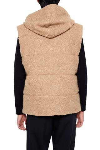 Hooded Faux Shearling Vest