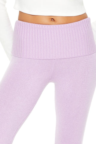 Sweater-Knit High-Rise Flare Pants