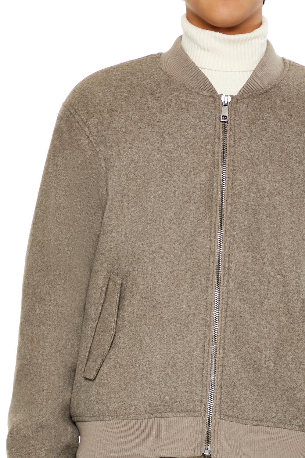  Forever 21 Faux Shearling-Lined Bomber Jacket - black-swatch - Bonton