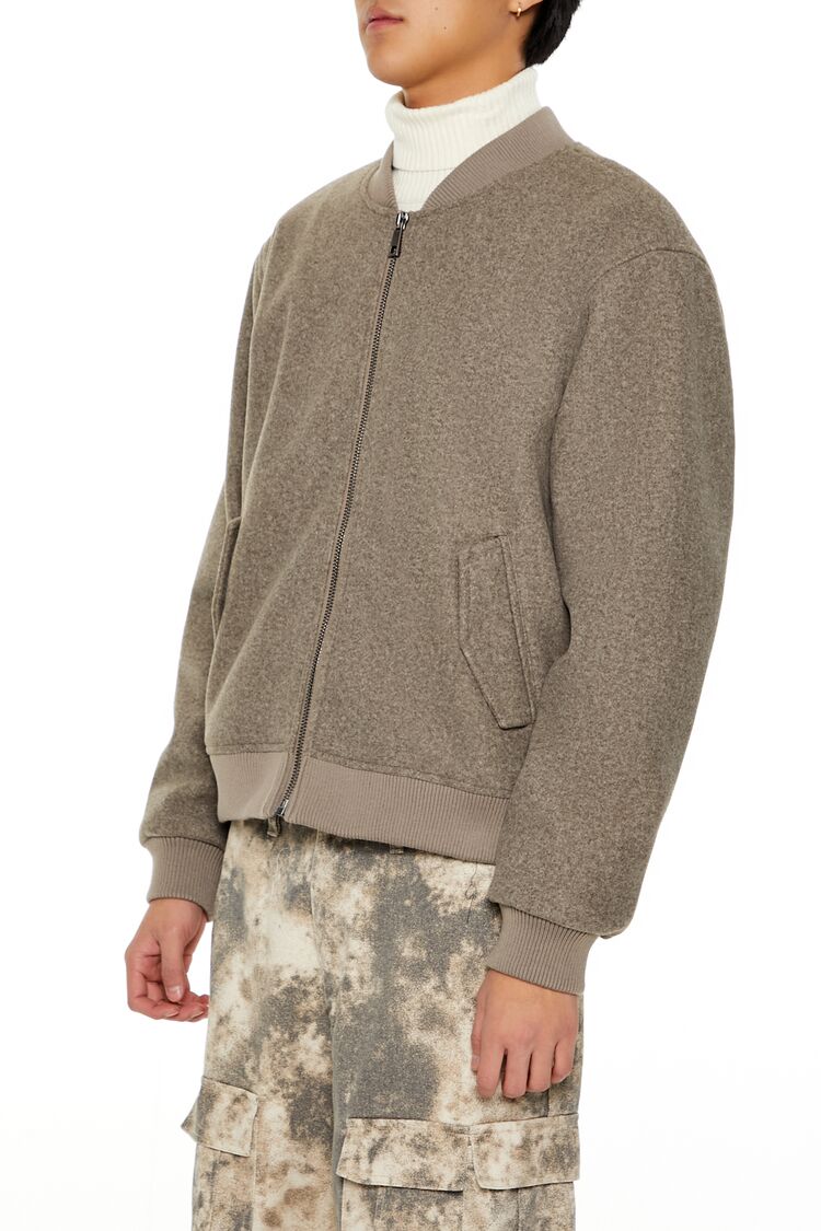  Forever 21 Faux Shearling-Lined Bomber Jacket - black-swatch - Bonton
