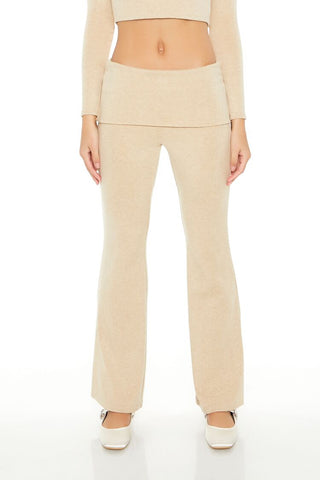 Mid-Rise Foldover Flare Pants