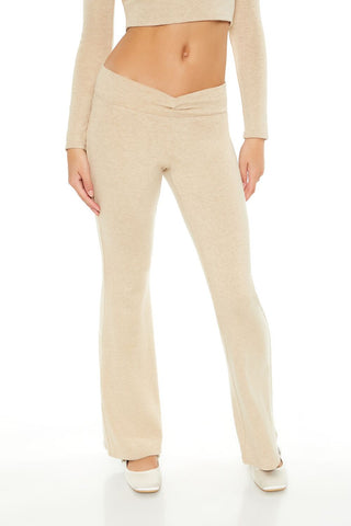 Mid-Rise V-Cut Flare Pants