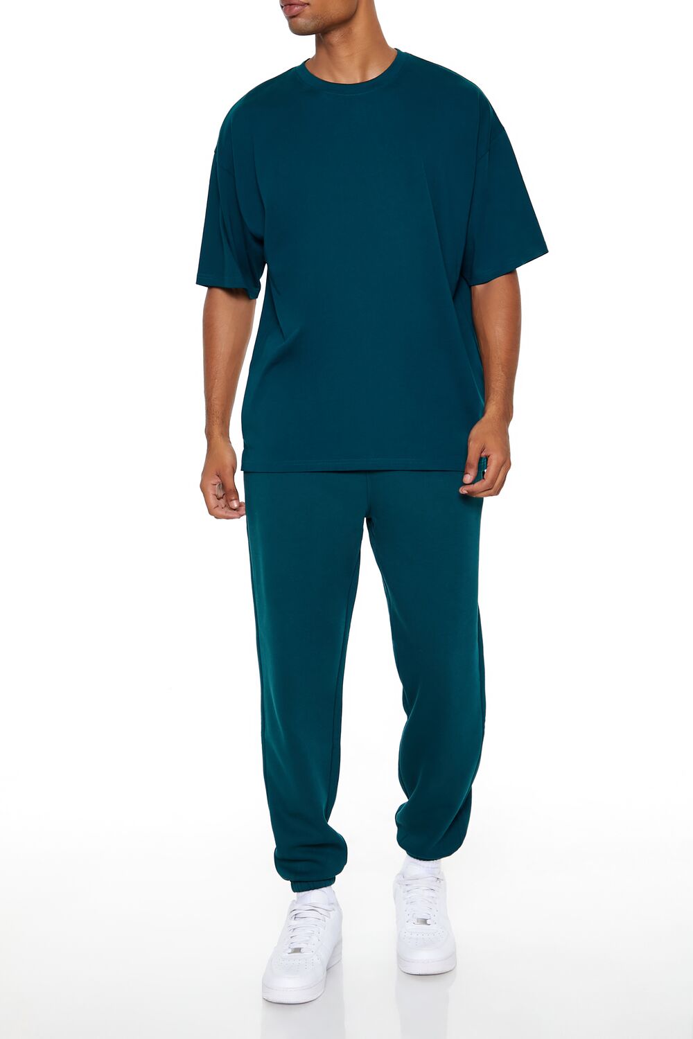  Forever 21 Essential High-Low Crew Tee - blue - Bonton