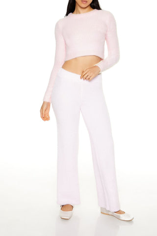 Fuzzy Knit Cropped Sweater
