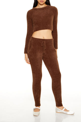 Fuzzy Knit Cropped Sweater