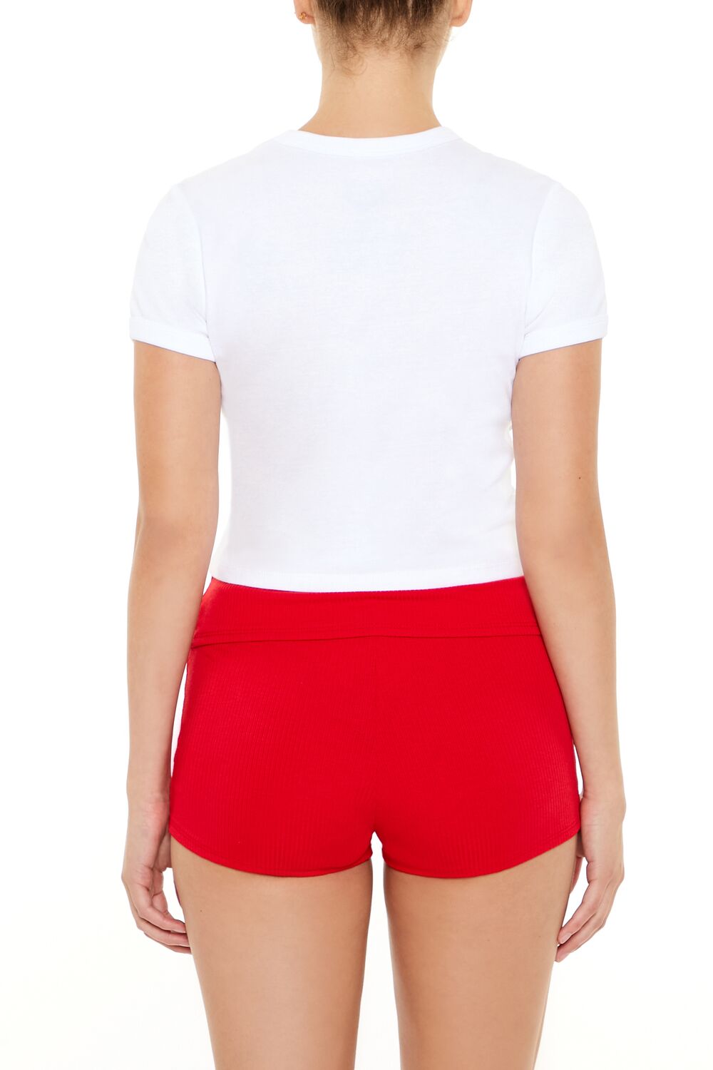  Forever 21 Care Bear Holiday Cheer Baby Tee - white multi - Bonton