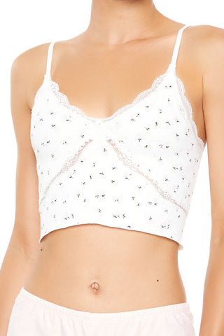 Seamless Floral Longline Bralette