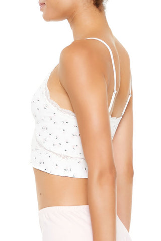 Seamless Floral Longline Bralette