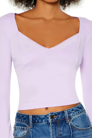 Seamless Knit V-Neck Crop Top