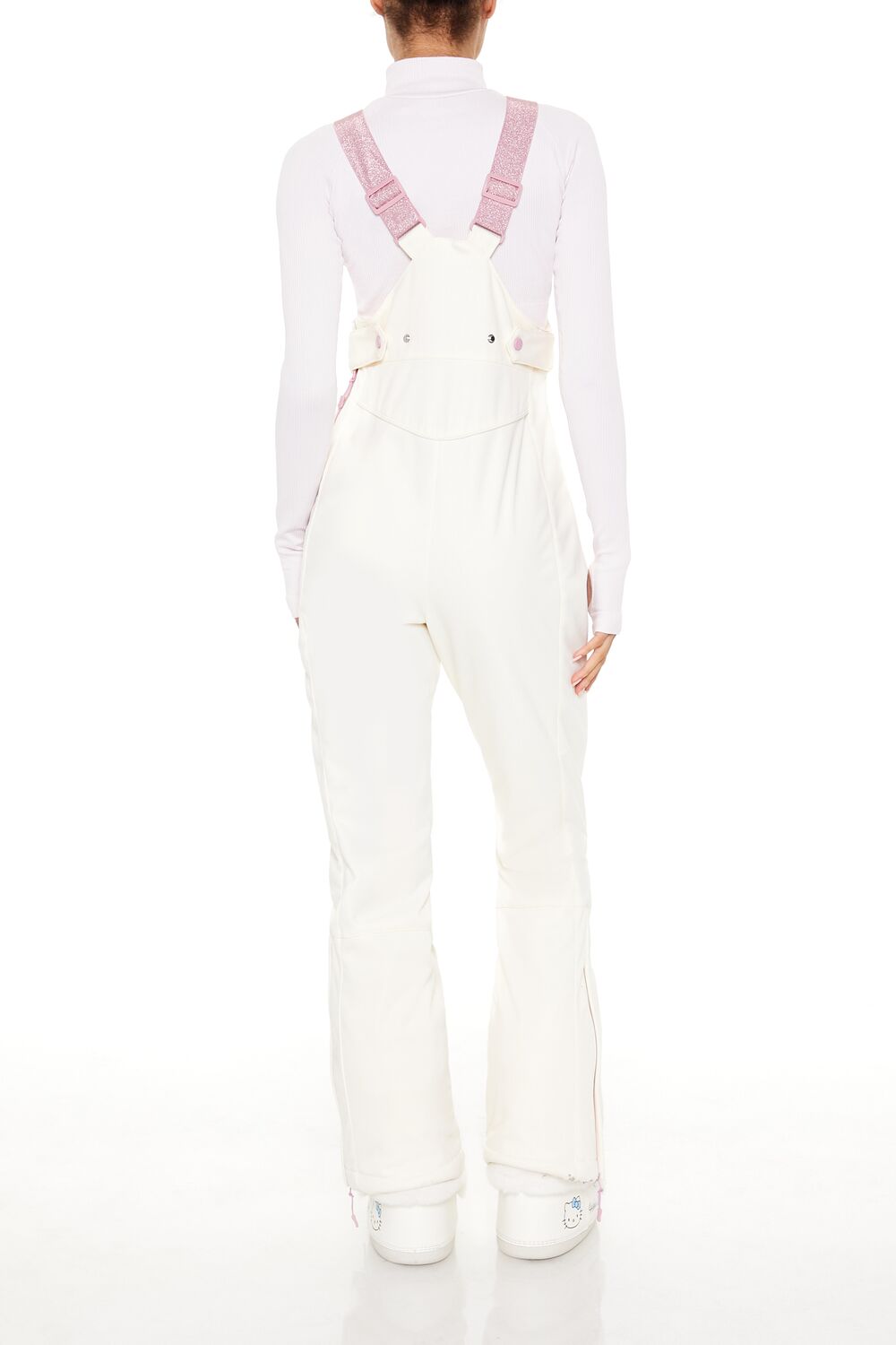  Forever 21 Active Waterproof Glitter Ski Jumpsuit - white - Bonton