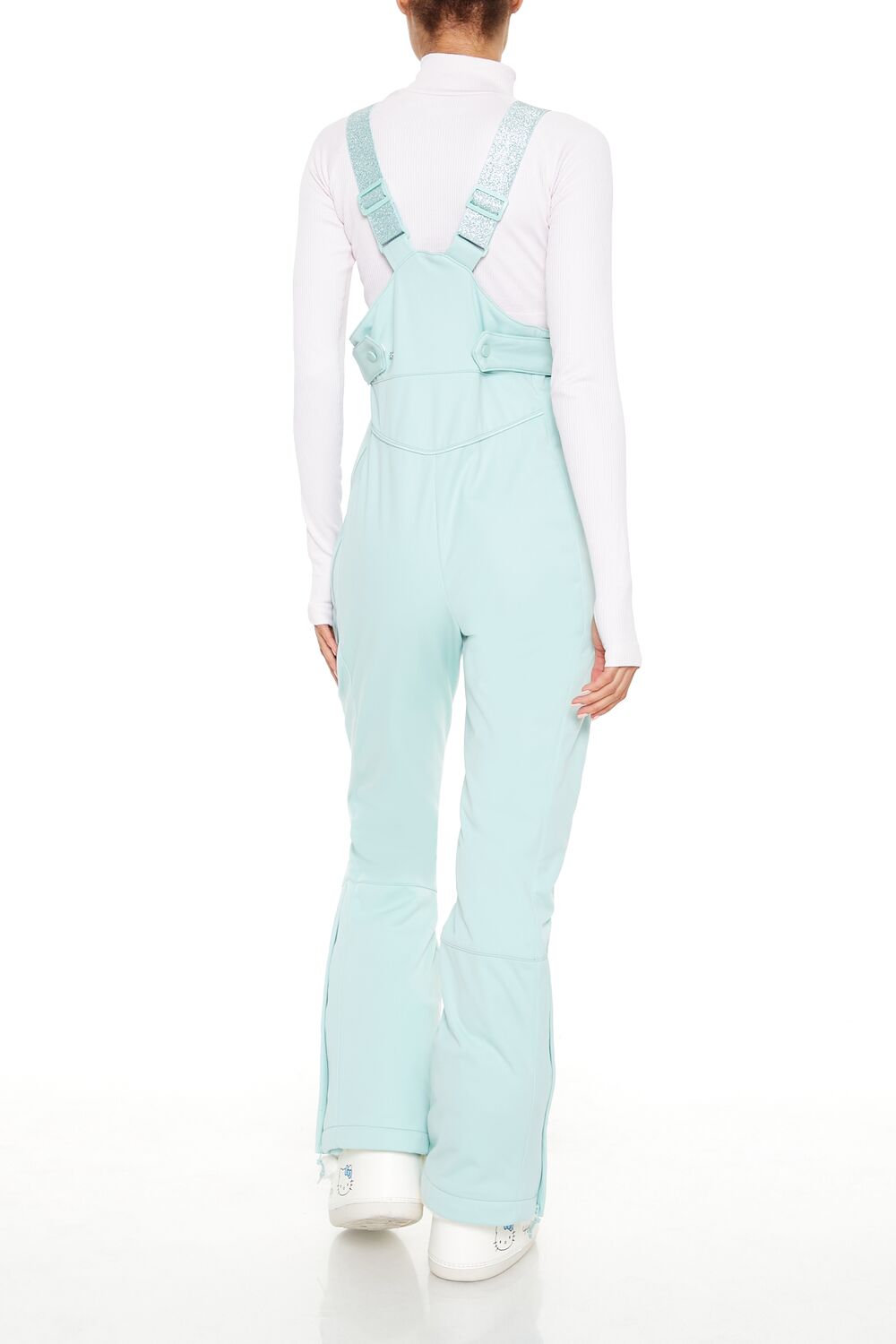 Forever 21 Active Waterproof Glitter Ski Jumpsuit - white - Bonton