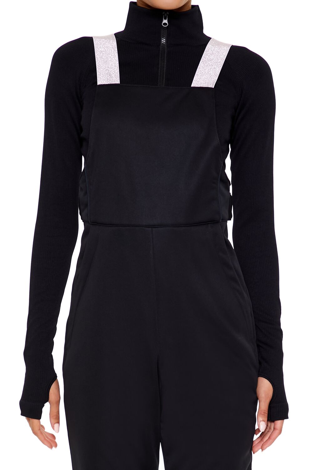  Forever 21 Active Waterproof Glitter Ski Jumpsuit - white - Bonton