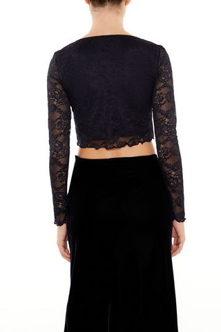 Lace Bow Crop Top