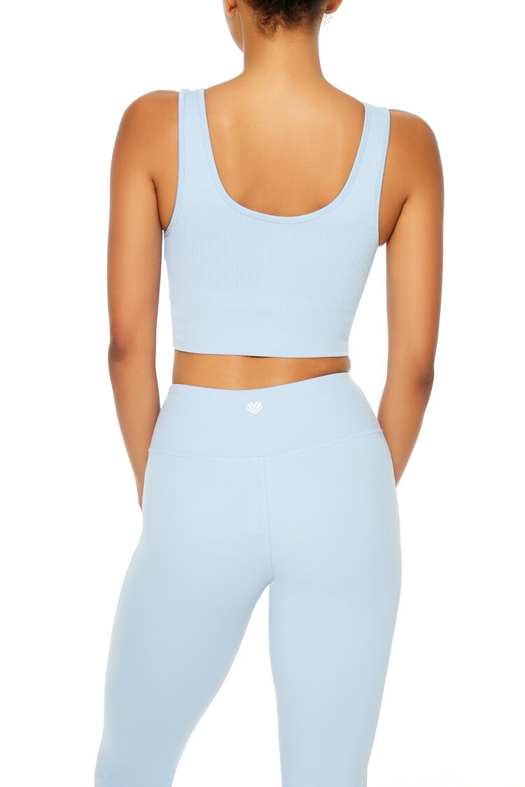  Forever 21 Seamless Longline Sports Bra - stone blue - Bonton