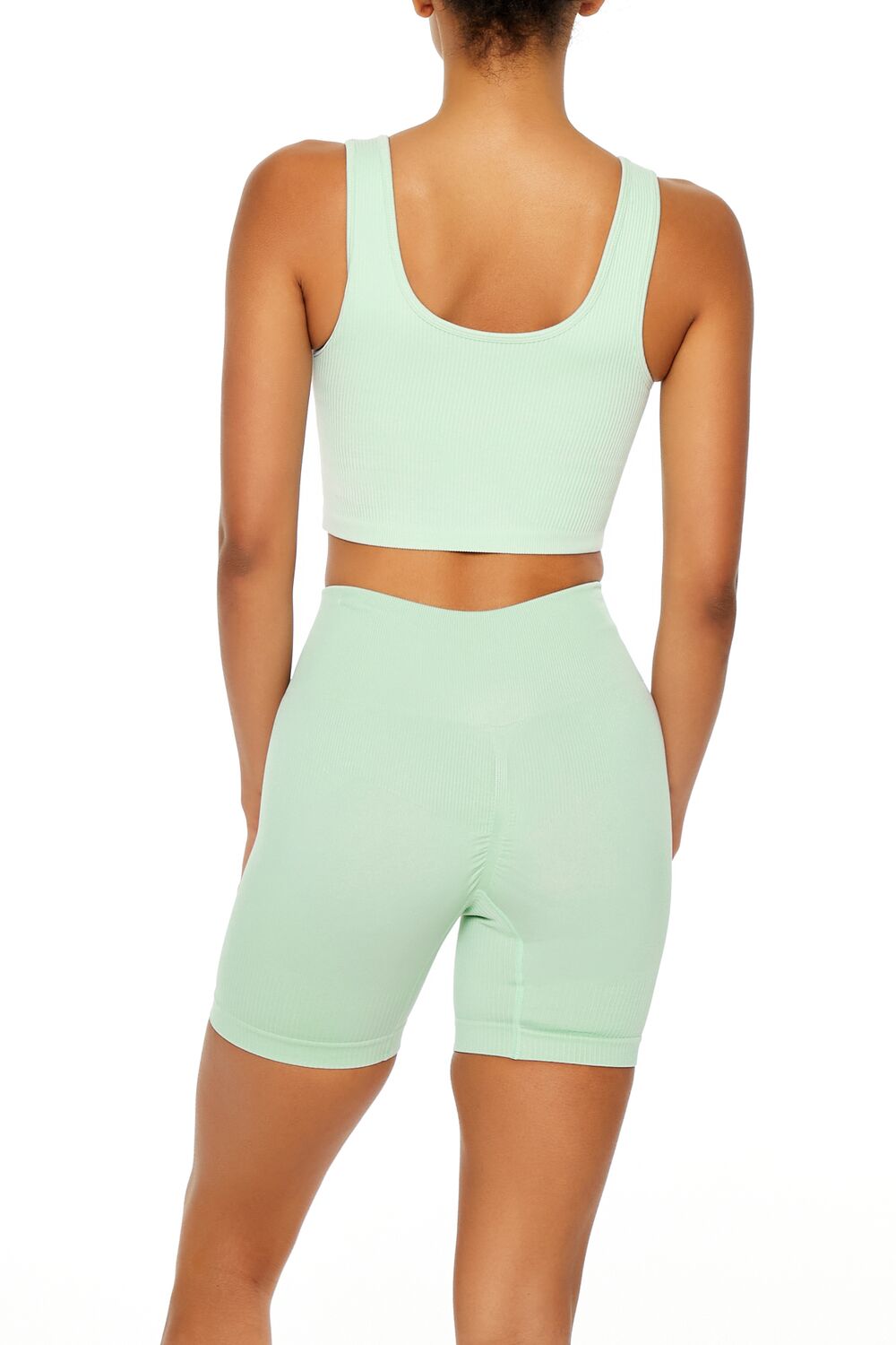  Forever 21 Seamless Longline Sports Bra - stone blue - Bonton