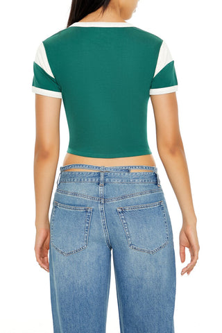 New York Cropped Ringer Tee