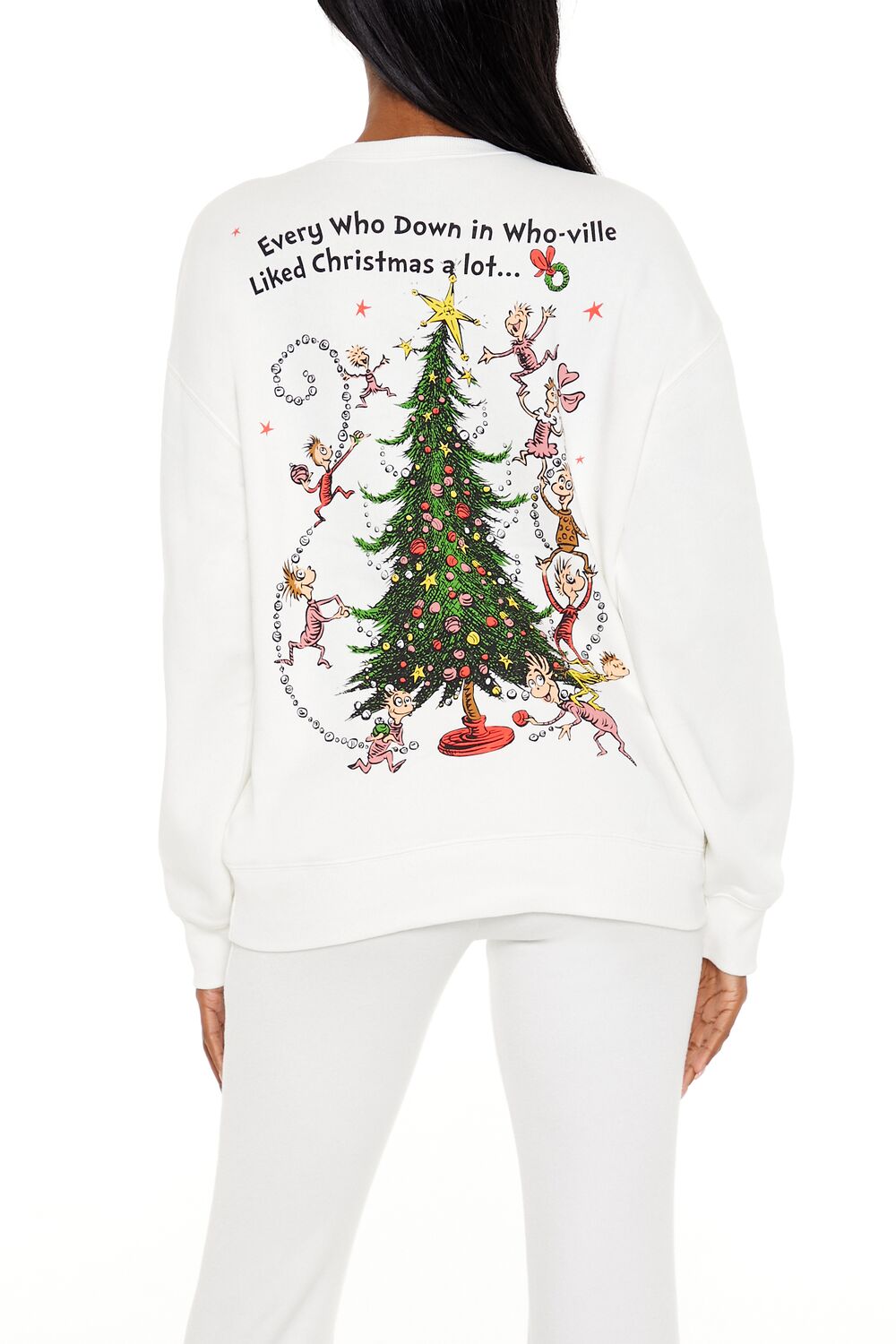  Forever 21 The Grinch Stole Christmas Pullover - white multi - Bonton